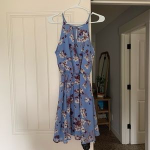 Floral blue dress